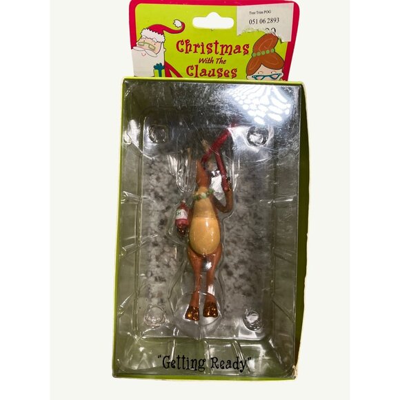 Department 56 Christmas With The Clauses Reindeer Gets Spiffed Up Ornament - Picture 7 of 10